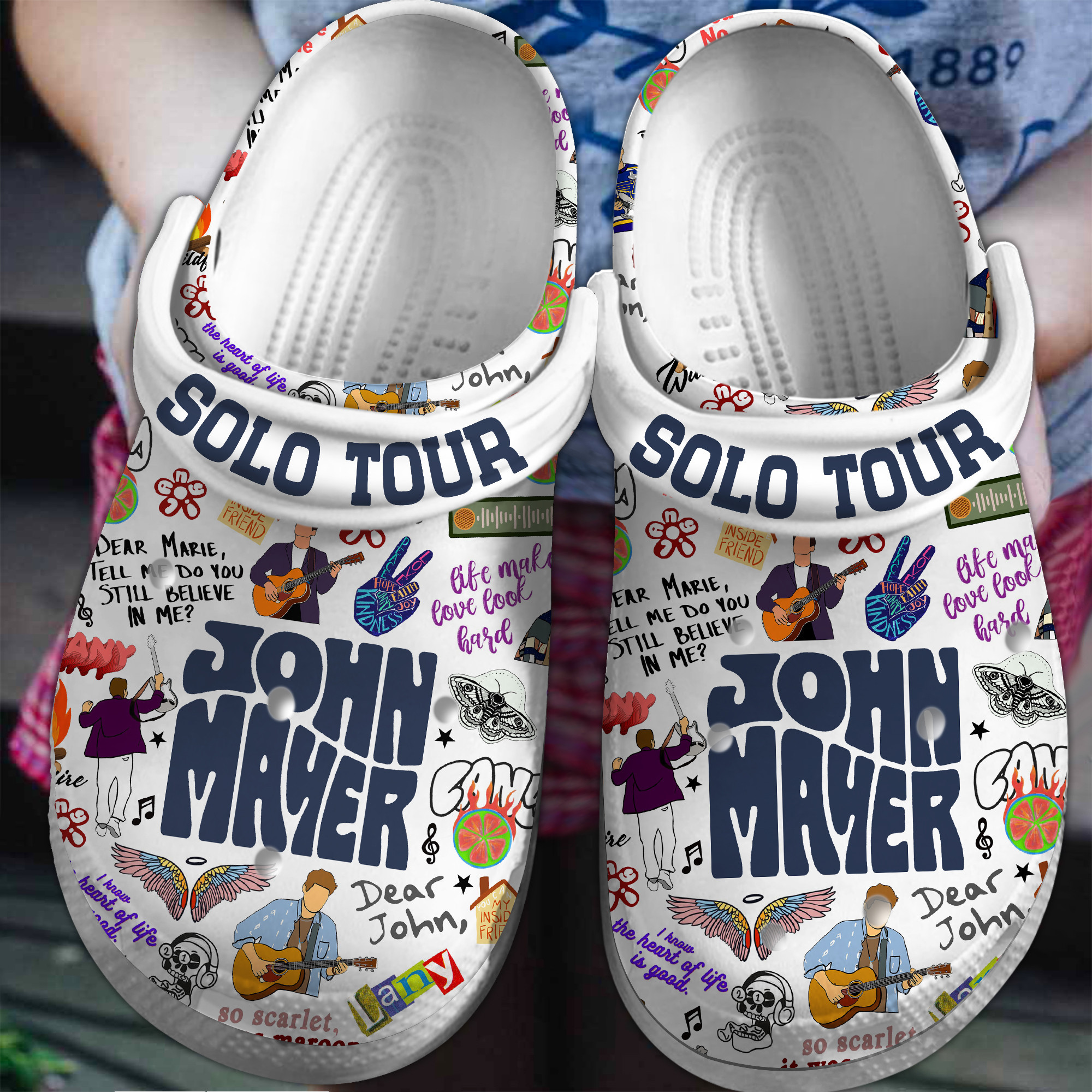 John Mayer Music Crocs Crocband Clogs Shoes Comfortable For Men Women and Kids
