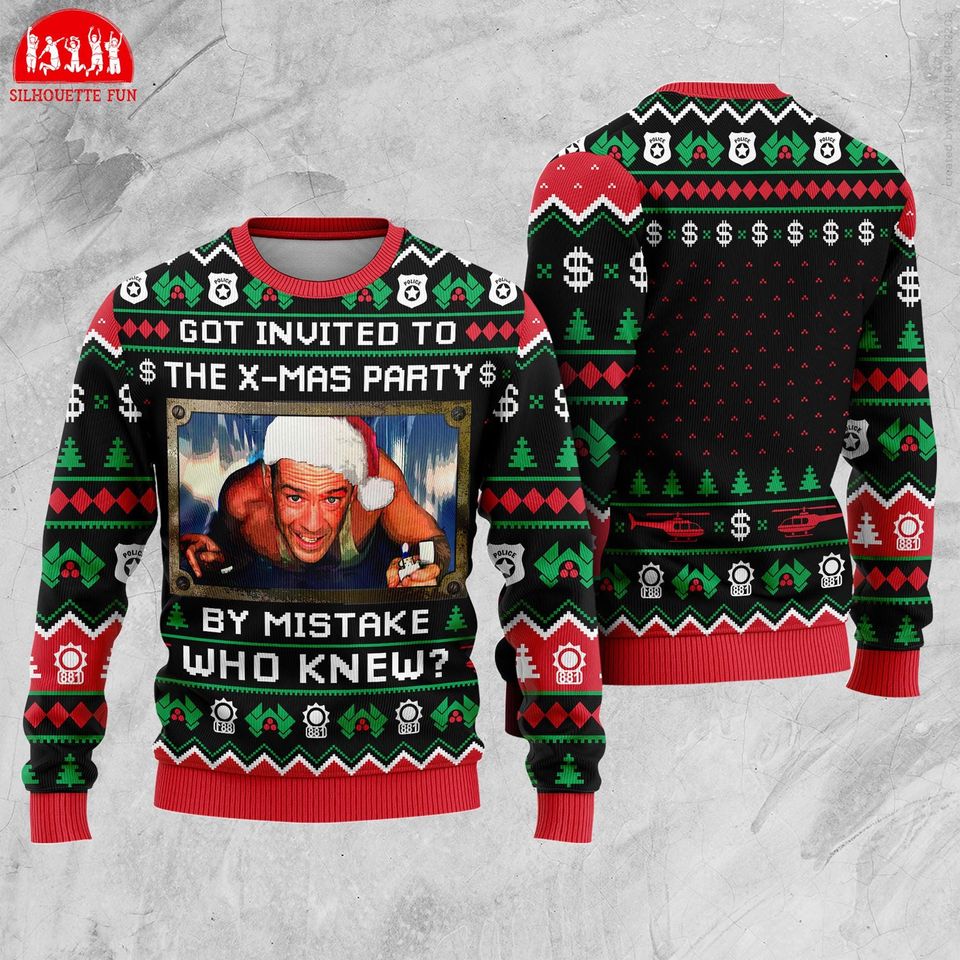 John McClane Ugly Sweatshirt, Die Hard Ugly Christmas Sweater