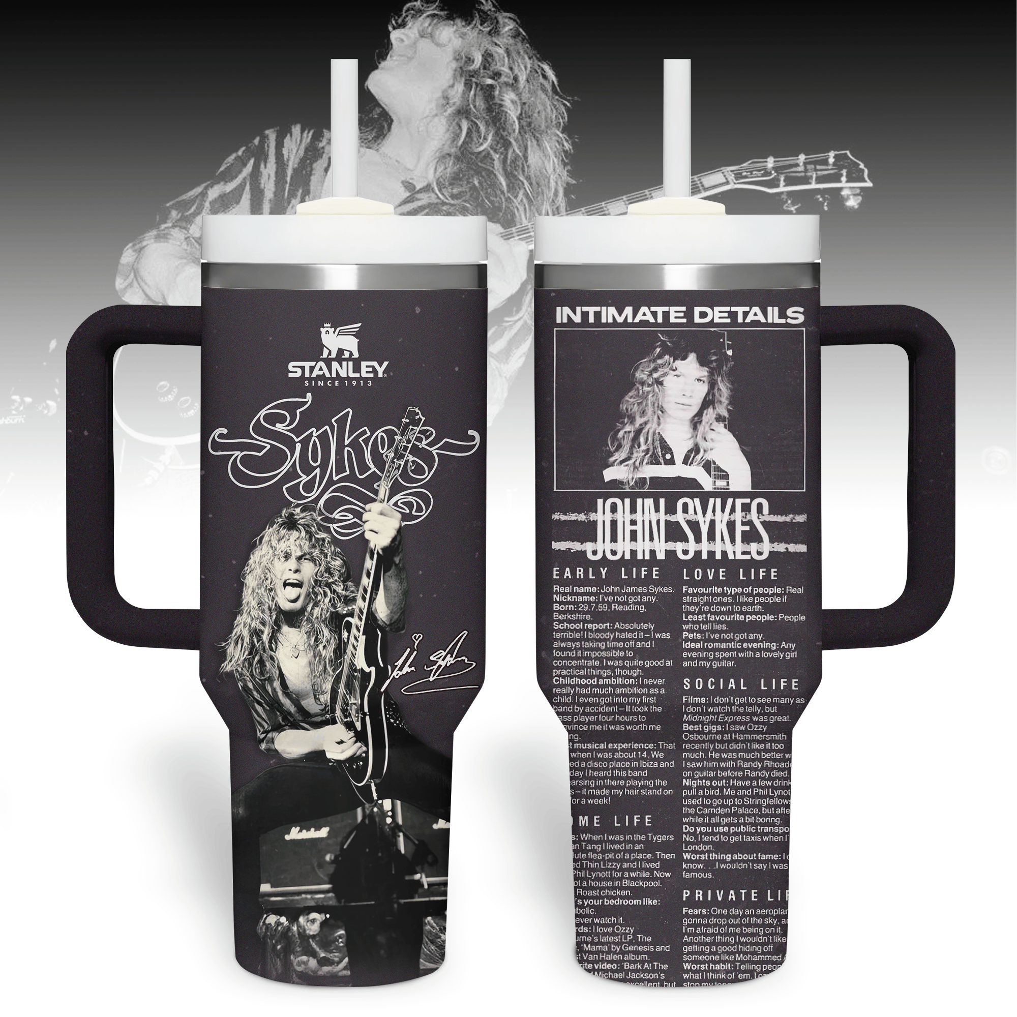 John Sykes MusicCustom Stanley Cup 40 oz 30 oz Tumbler With HandleTVC2301315