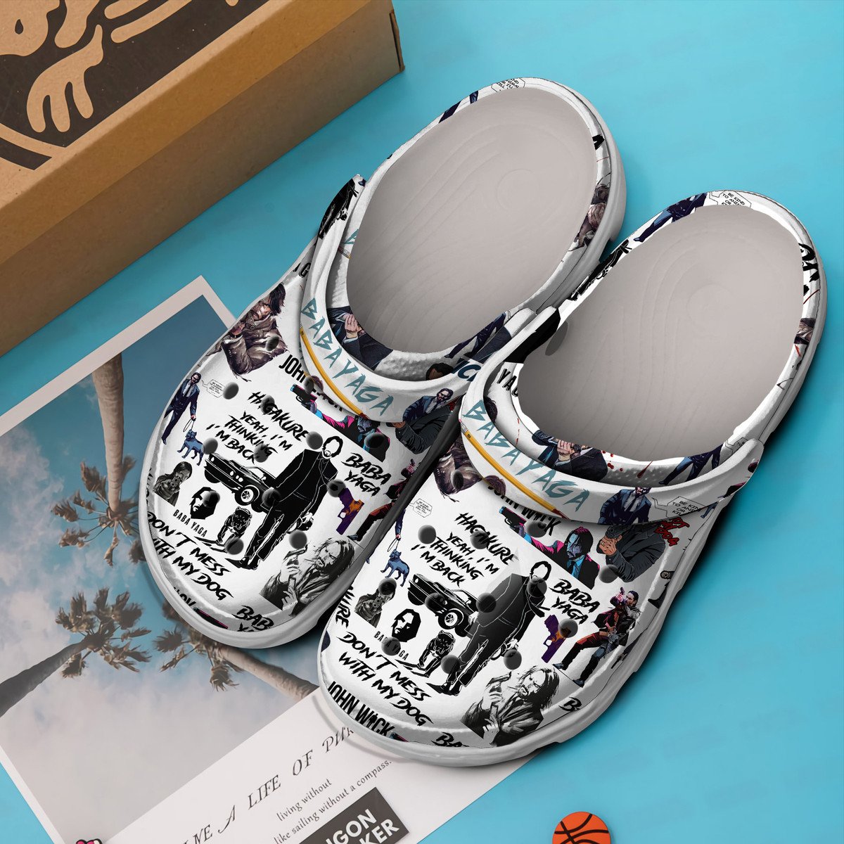 John Wick Movie Crocs Crocband Clogs Shoes Comfortable For Men Women and Kids