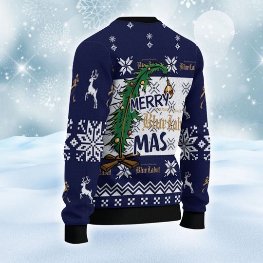 Johnnie Walker Blue The Grin Christmas Ugly Sweater - Image 8