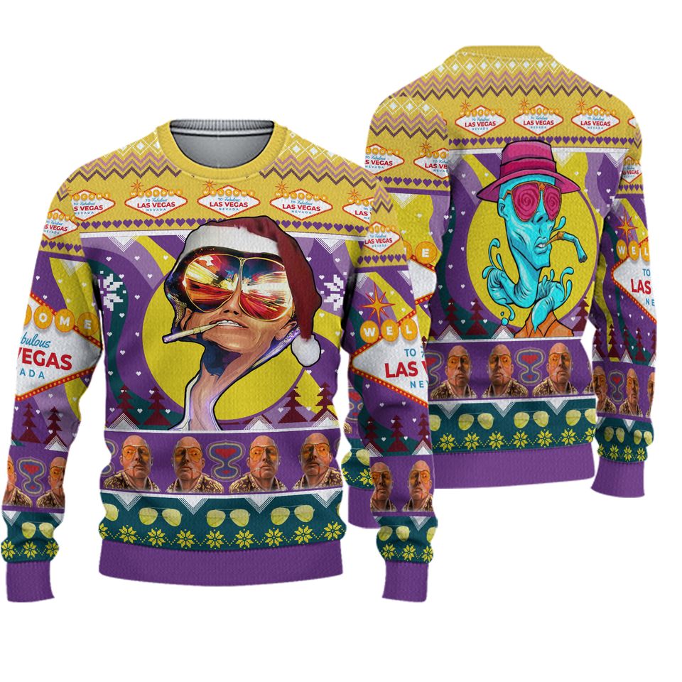 Johnny Depp Fear and Loathing Ugly Christmas Sweater