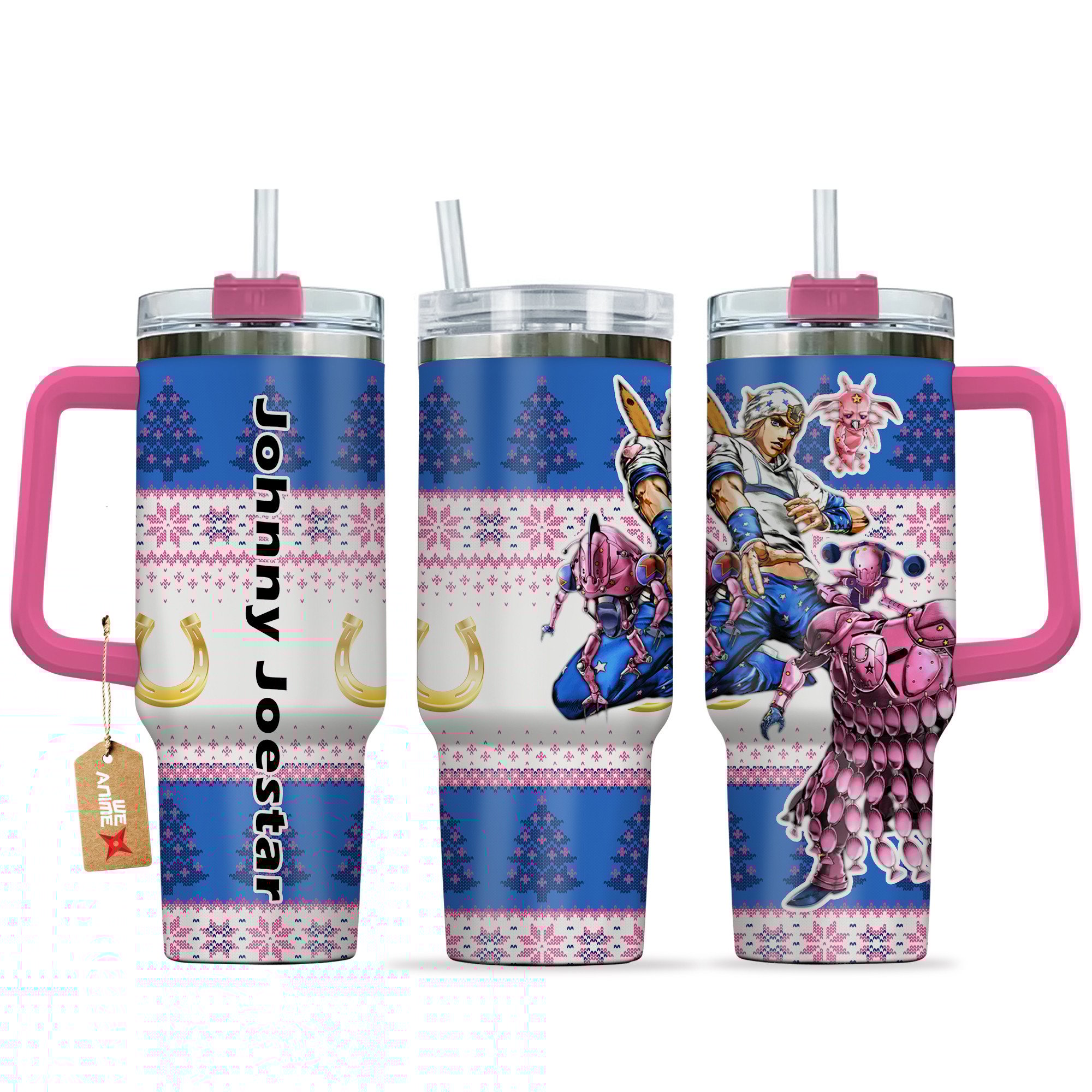 Johnny Joestar JoJoâ€™s Bizarre Anime Custom Stanley Cup 40 oz 30 oz Tumbler With HandleTVC2301166
