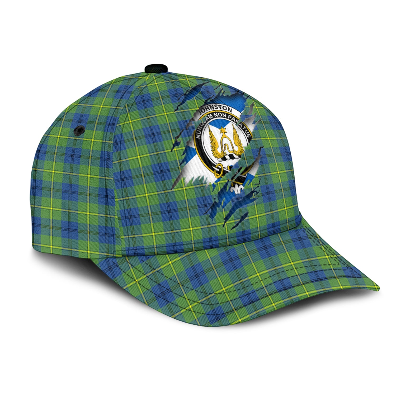 Johnston Ancient Tartan Plaid Cap, Family Crest In Me Style Tartan Baseball Cap TS23 Trucker Hats Custom Hats Gifts For Men & Women