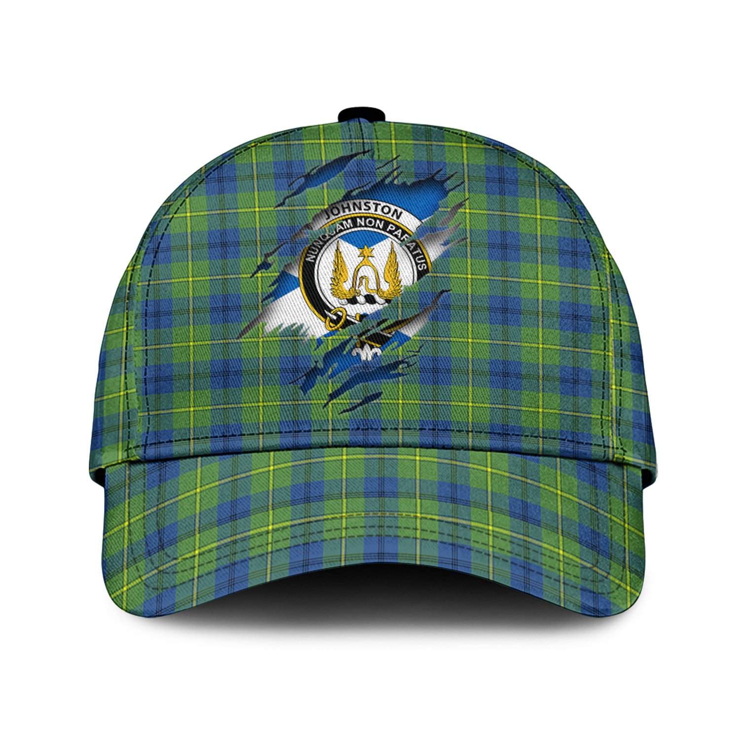 Johnston Ancient Tartan Plaid Cap, Family Crest In Me Style Tartan Baseball Cap TS23 Trucker Hats Custom Hats Gifts For Men & Women