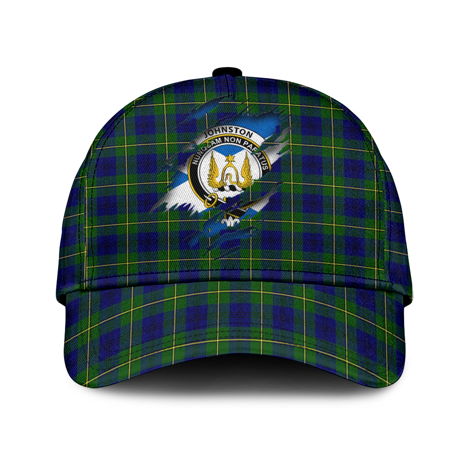 Johnston Modern Tartan Plaid Cap, Family Crest In Me Style Tartan Baseball Cap TS23 Trucker Hats Custom Hats Gifts For Men & Women