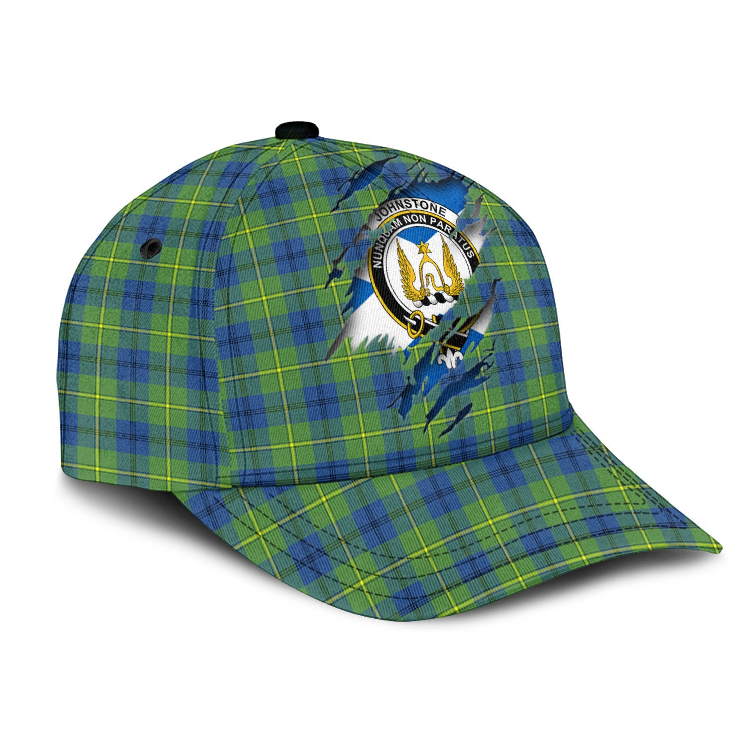 Johnstone Ancient Tartan Plaid Cap, Family Crest In Me Style Tartan Baseball Cap TS23 Trucker Hats Custom Hats Gifts For Men & Women