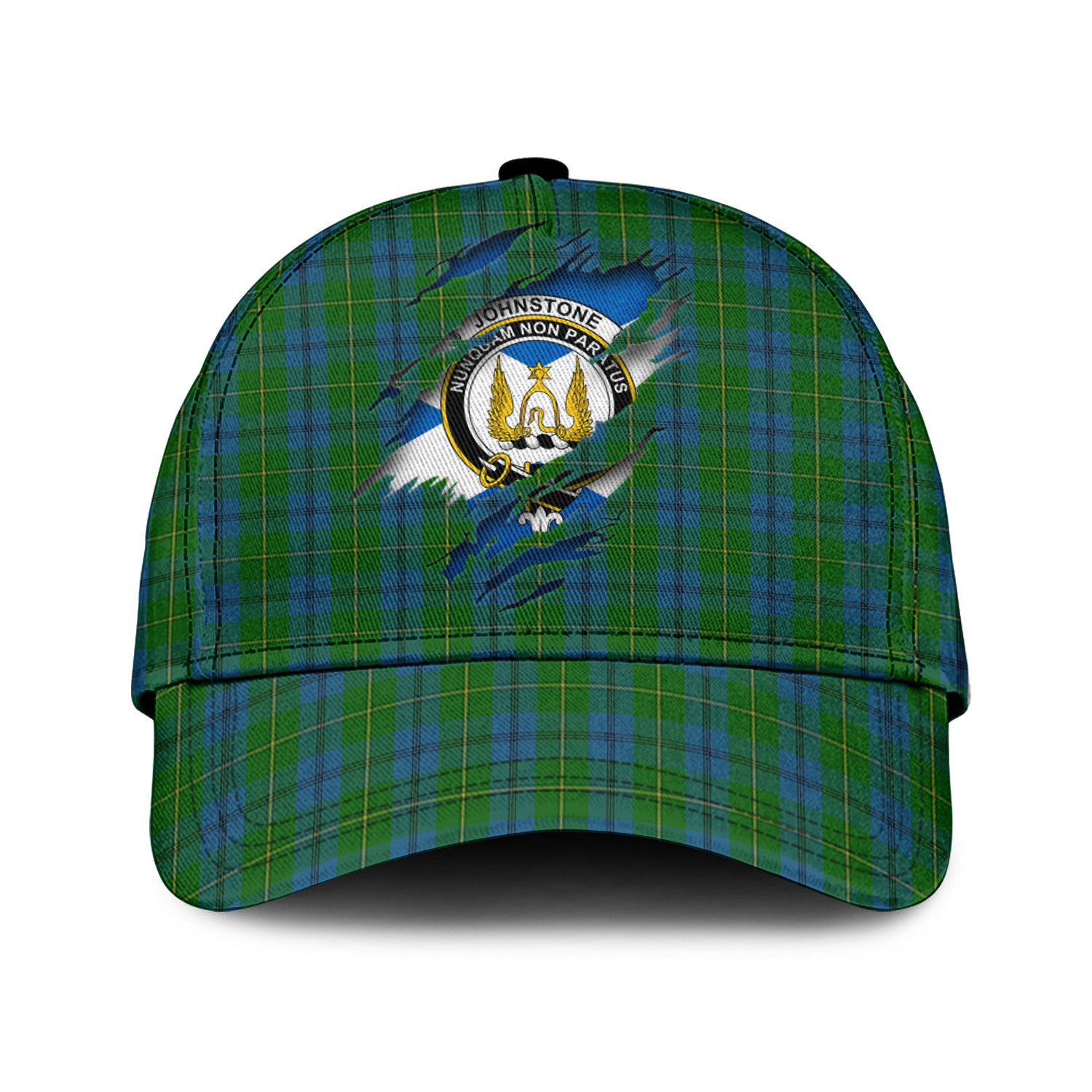 Johnstone Tartan Plaid Cap, Family Crest In Me Style Tartan Baseball Cap TS23 Trucker Hats Custom Hats Gifts For Men & Women