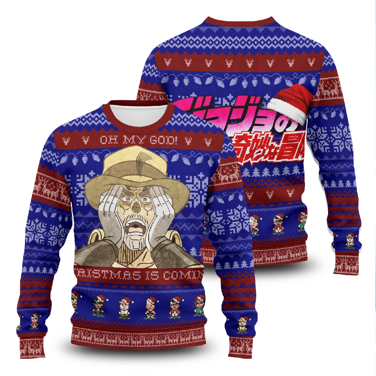Jojo Xmas Coming Ugly Christmas Sweater Adult 3D Funny Matching for family
