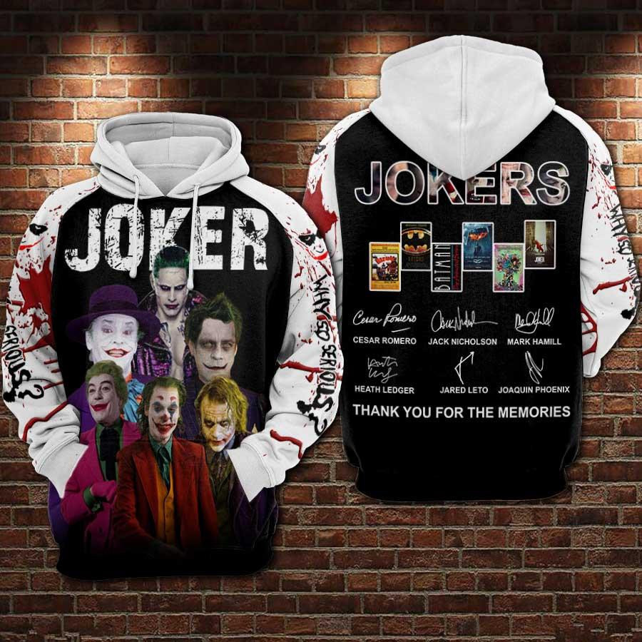 Joker All Time Legends 3D All Over Print Hoodie, Zip Hoodie
