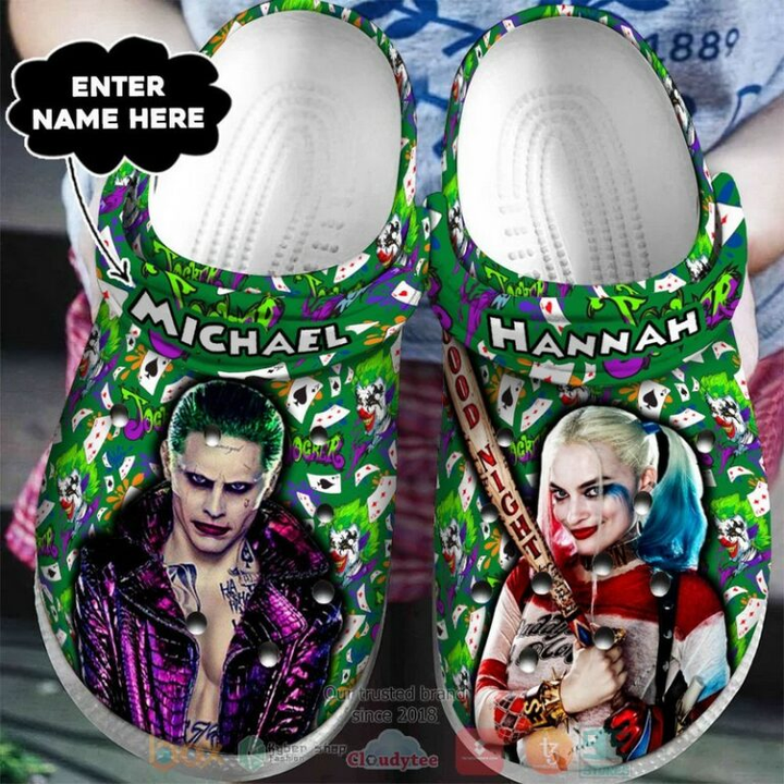 Joker And Harley Quinn Movie Crocs Crocband Clogs Shoes Comfortable For Men Women and Kids