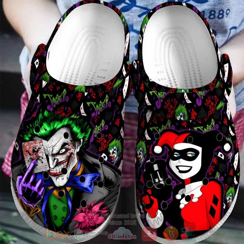 Joker And Harley Quinn Movie Crocs Crocband Clogs Shoes Comfortable For Men Women and Kids