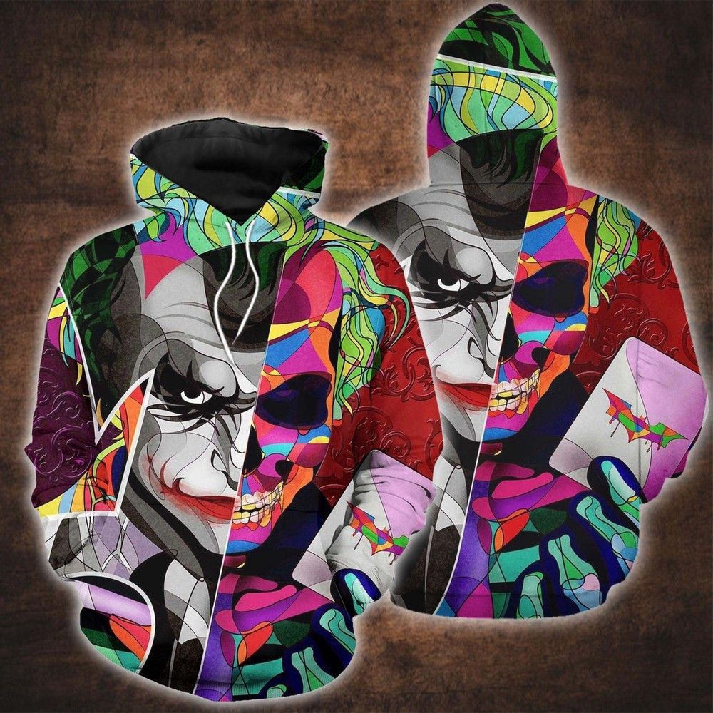 Joker Color 3D All Over Print Hoodie, Zip Hoodie
