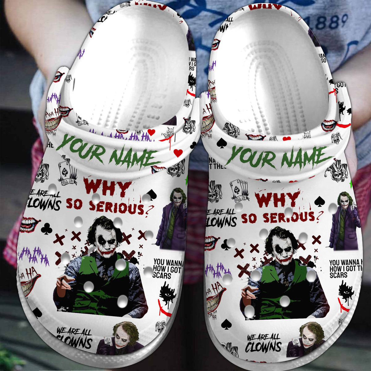 Joker Movie Crocs Crocband Clogs Shoes Comfortable For Men Women and Kids