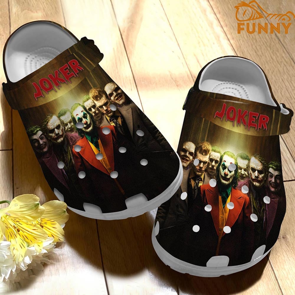 Joker Movie Crocs Crocband Clogs Shoes Comfortable For Men Women and Kids