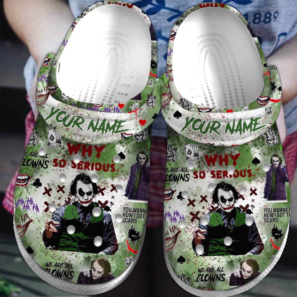 Joker Movie Crocs Crocband Clogs Shoes Comfortable For Men Women and Kids