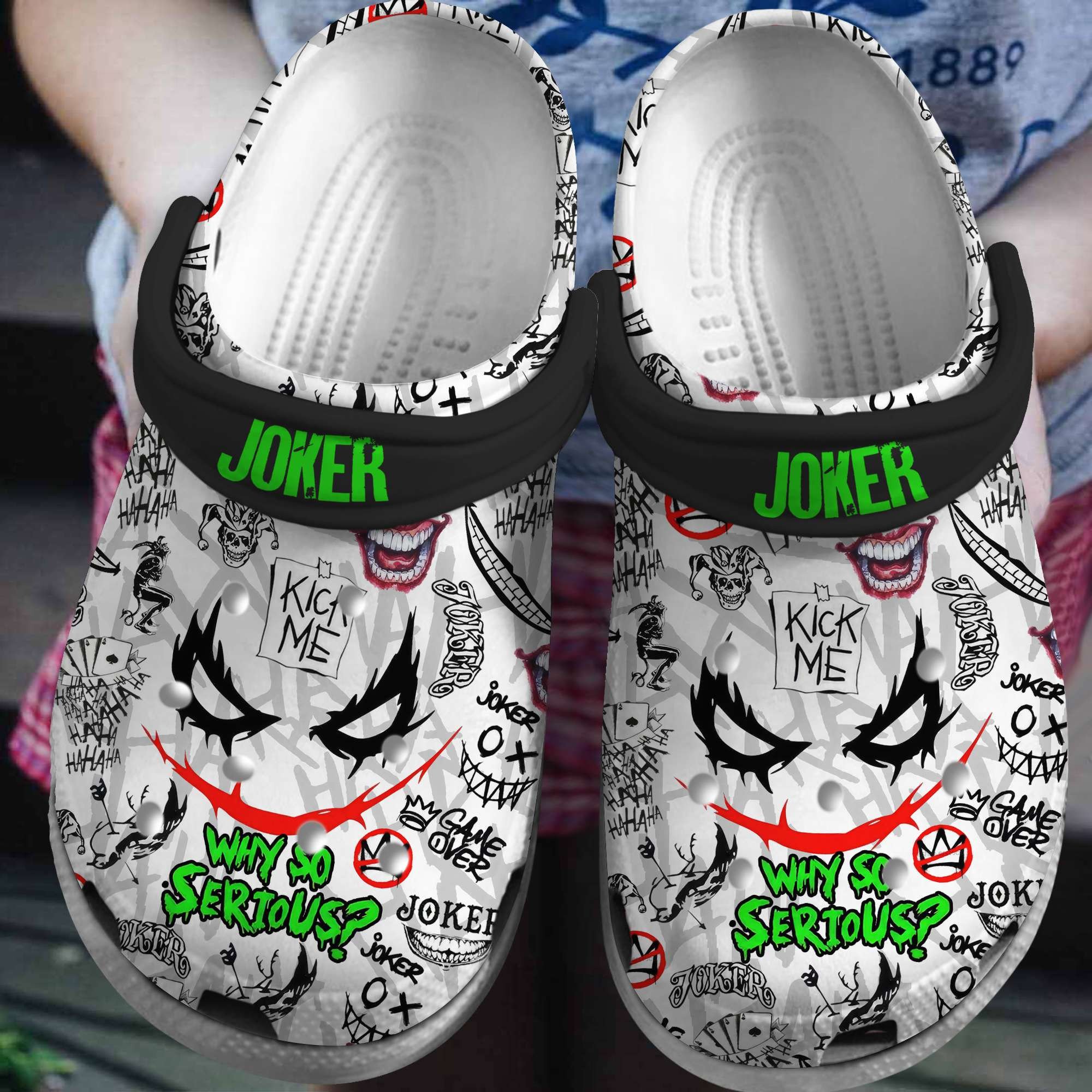 Joker Movie Crocs Crocband Clogs Shoes Comfortable For Men Women and Kids