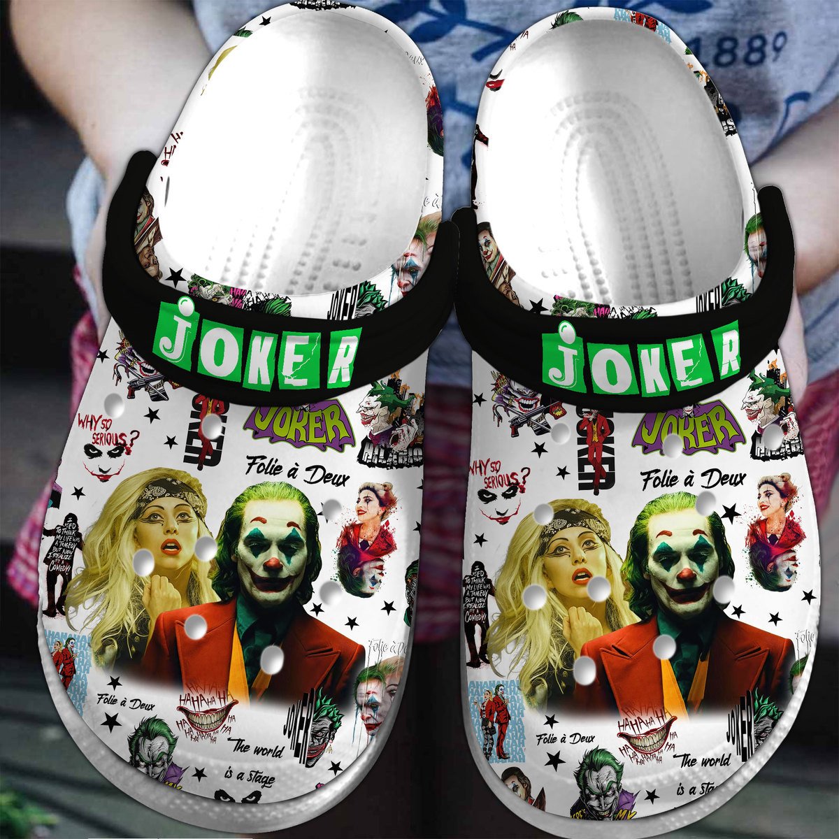 Joker Movie Crocs Crocband Clogs Shoes Comfortable For Men Women and Kids