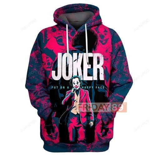 Joker Put On A Happy Face 3D All Over Print Hoodie, Zip Hoodie