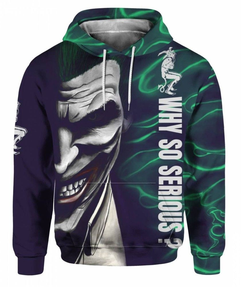 Joker Why So Serious 3D All Over Print Hoodie, Zip Hoodie