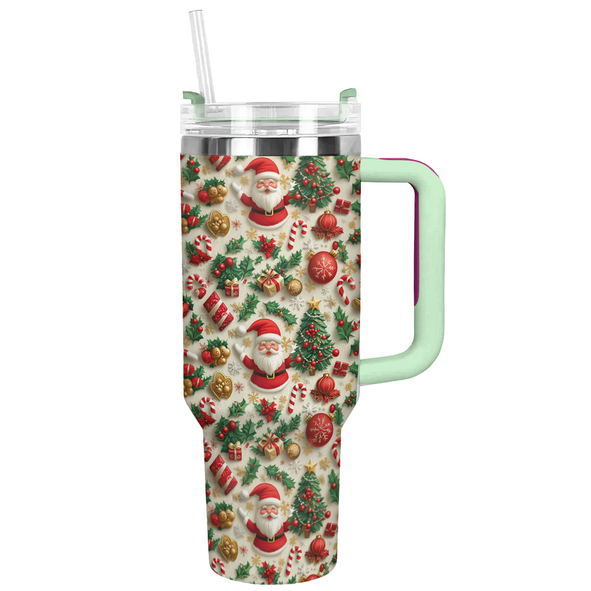 Jolly Christmas Santa Custom Stanley Cup 40 oz 30 oz Tumbler With HandleTVC2301500