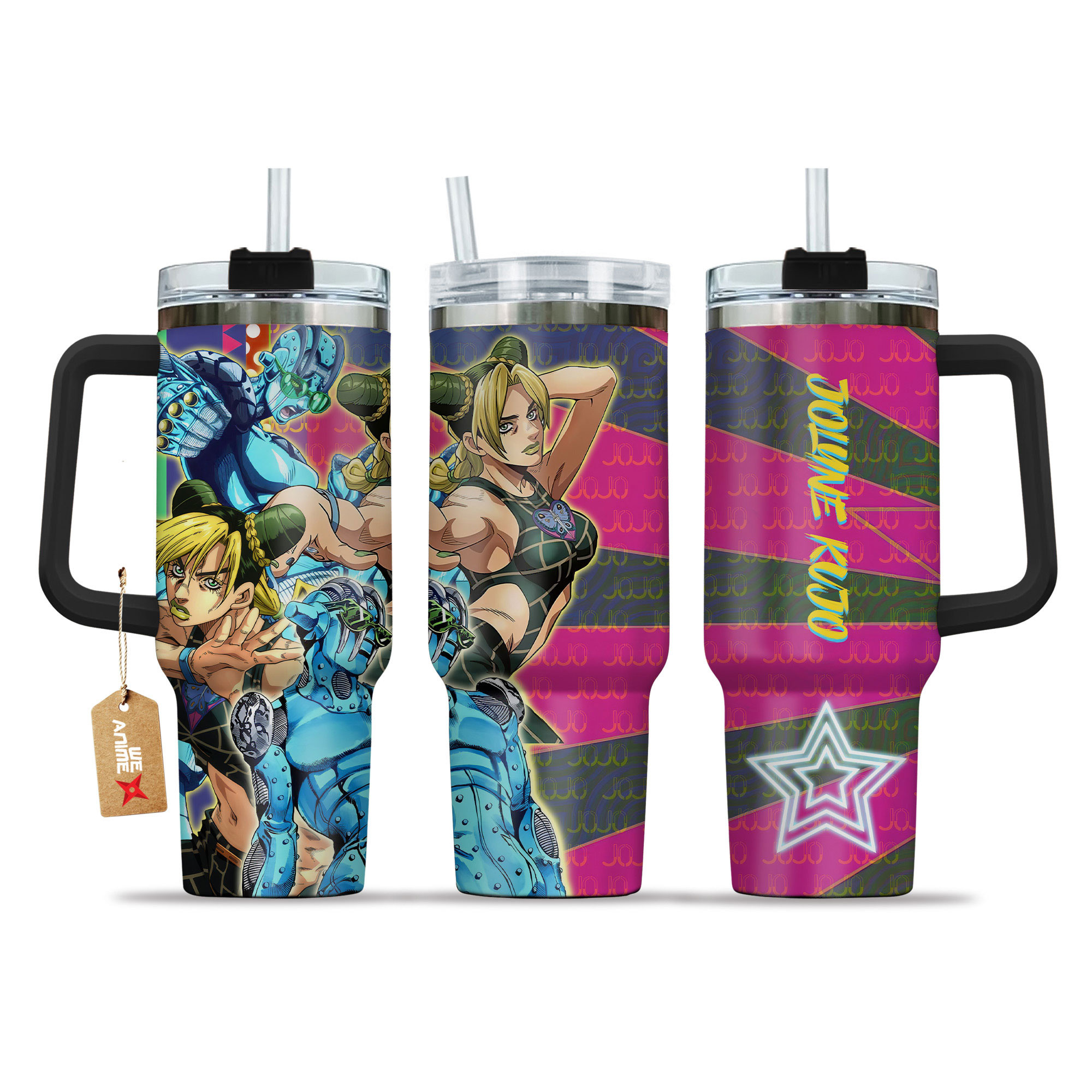 Jolyne Kujo JoJoâ€™s Bizarre Anime Custom Stanley Cup 40 oz 30 oz Tumbler With HandleTVC2301148