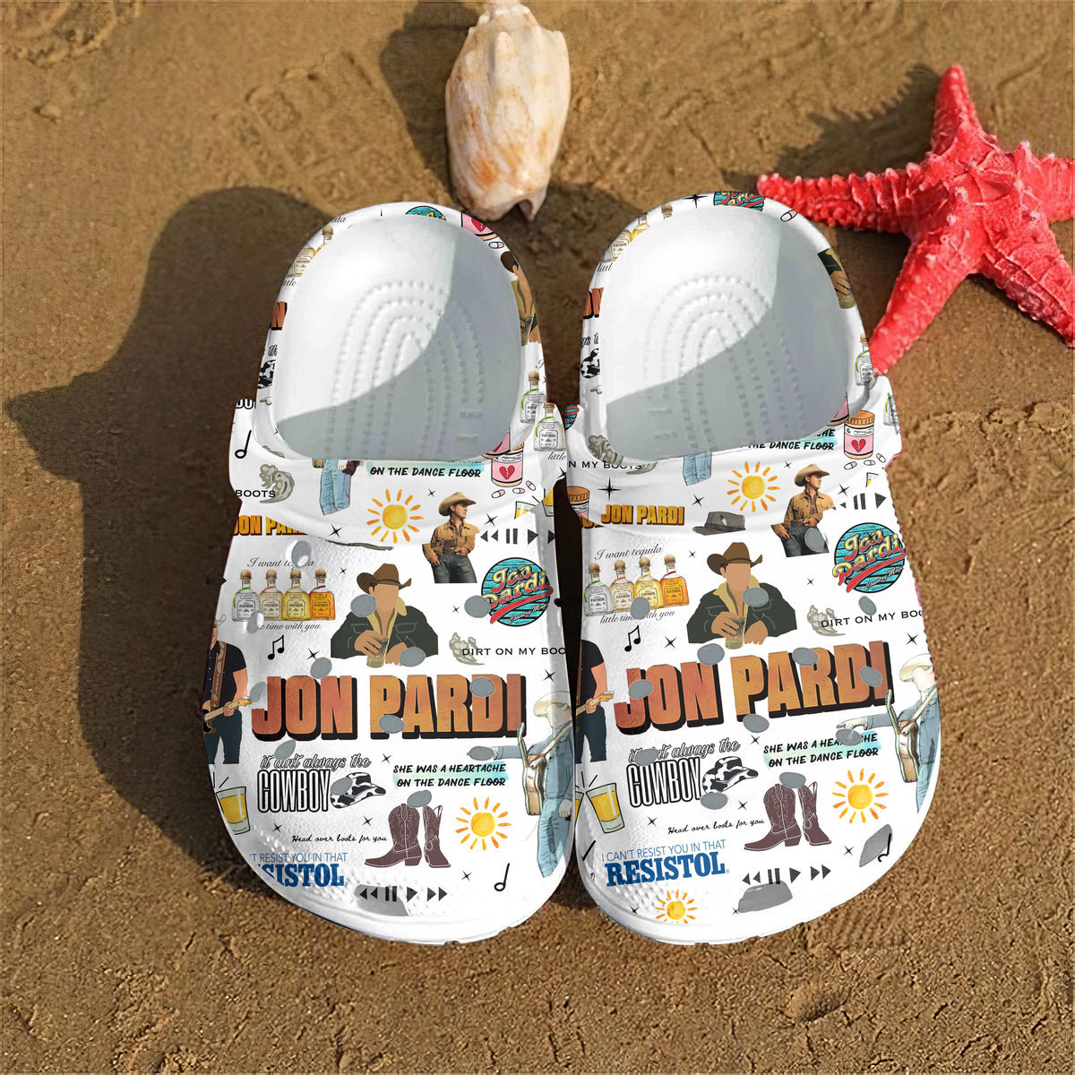 Jon Pardi Music Crocs Crocband Clogs Shoes Comfortable For Men Women and Kids