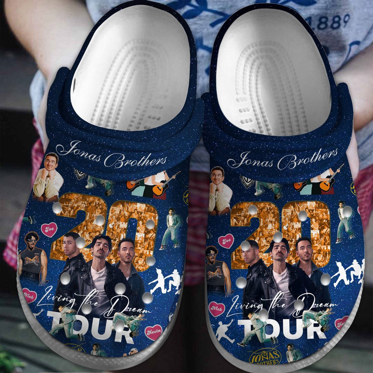 Jonas Brothers Music Crocs Crocband Clogs Shoes Comfortable For Men Women and Kids