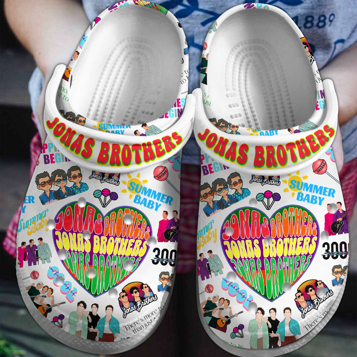 Jonas Brothers Music Crocs Crocband Clogs Shoes Comfortable For Men Women and Kids