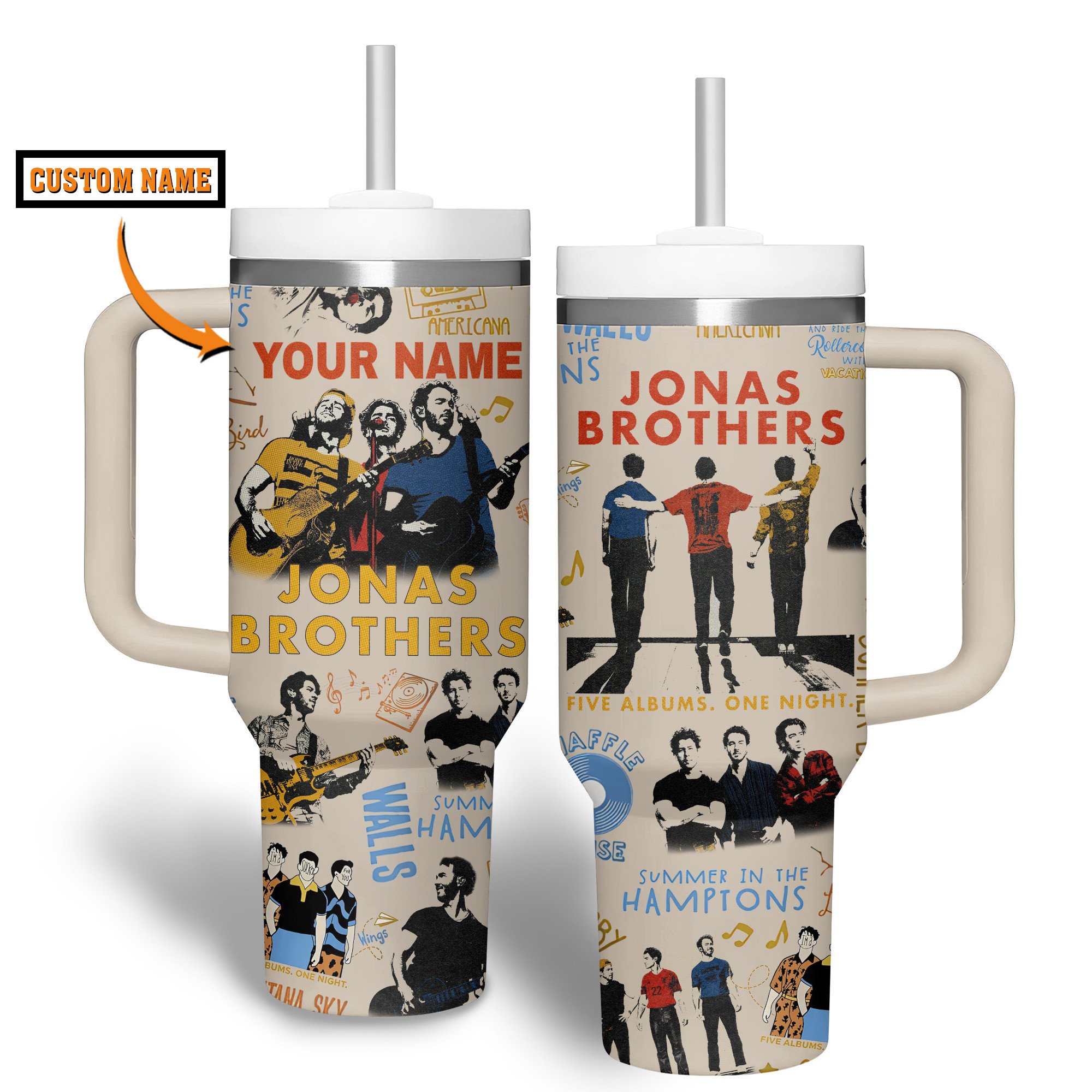 Jonas Brothers Music Custom Stanley Cup 40 oz 30 oz Tumbler With HandleTVC2301183