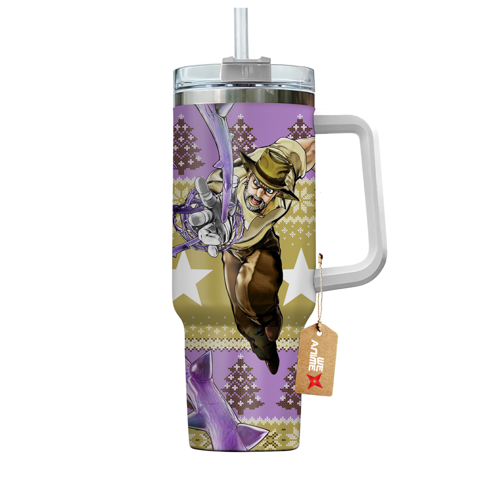 Joseph Joestar JoJo’s Bizarre Anime Custom Stanley Cup 40 oz 30 oz Tumbler With HandleTVC2301165 - Image 4