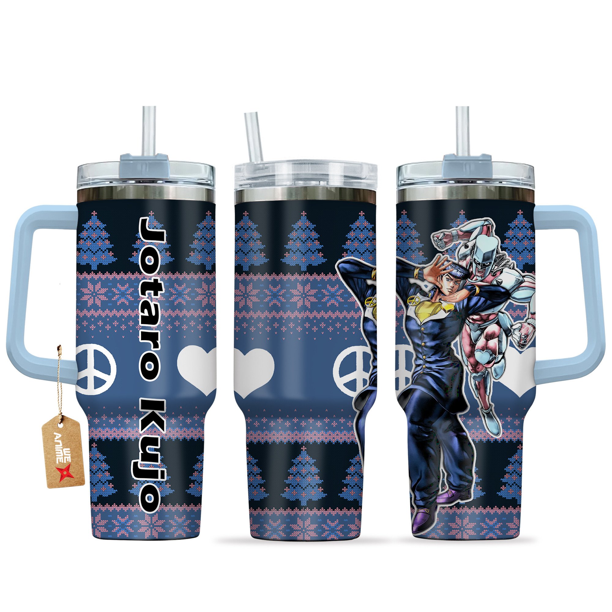 Josuke JoJoâ€™s Bizarre Anime Custom Stanley Cup 40 oz 30 oz Tumbler With HandleTVC2301166