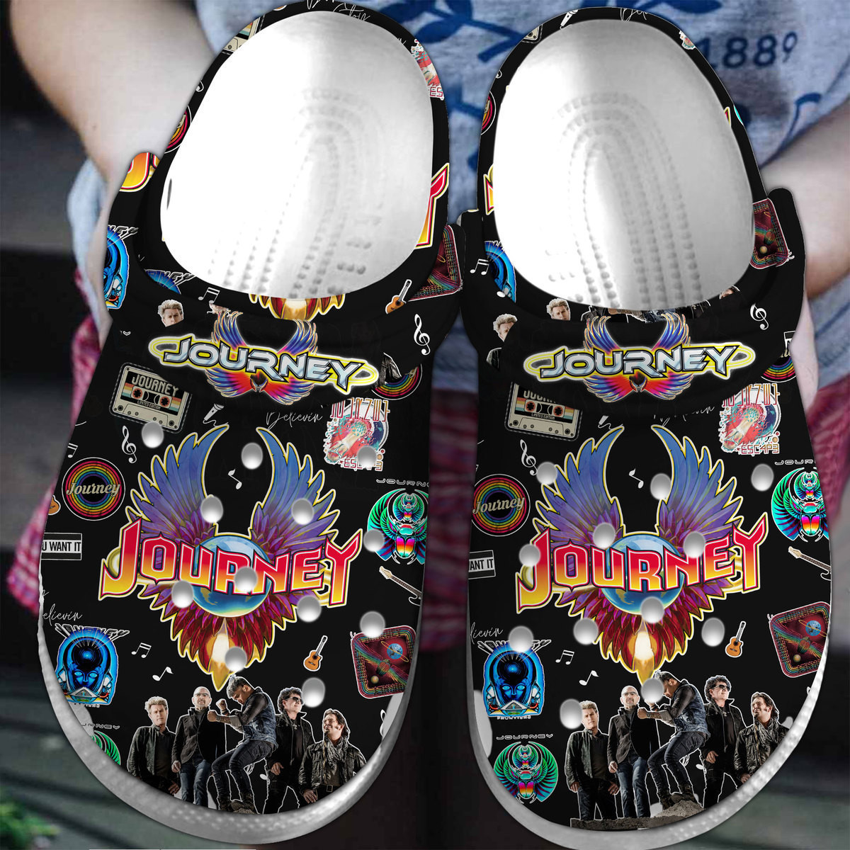 Jouney Music Crocs Crocband Clogs Shoes Comfortable For Men Women and Kids