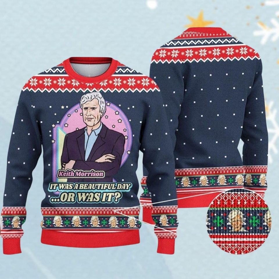 Journalist It Was A Beautiful Day Ugly Sweater, True Crime Ugly Christmas Sweater