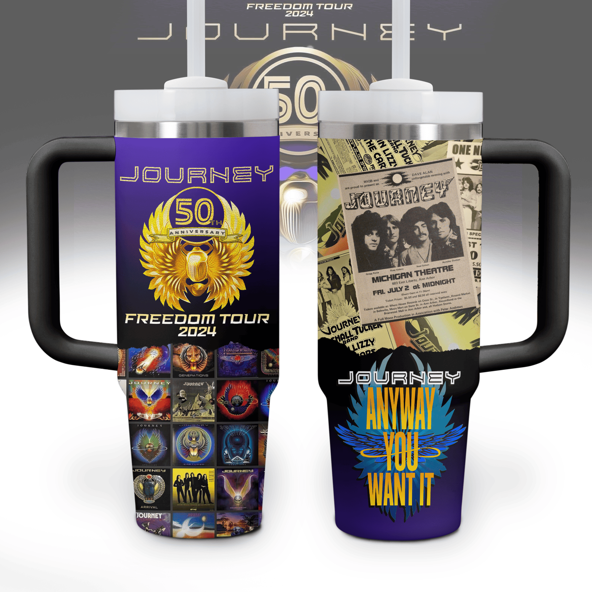 Journey Band Music Custom Stanley Cup 40 oz 30 oz Tumbler With HandleTVC2301528