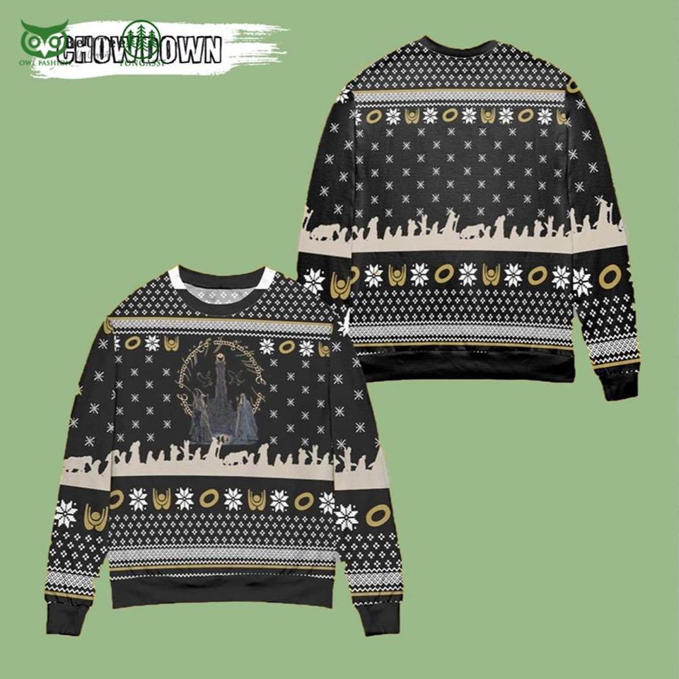 Journeys In Middle Earth Lord Of The Rings Christmas Ugly Sweater, Movie Ugly Sweater