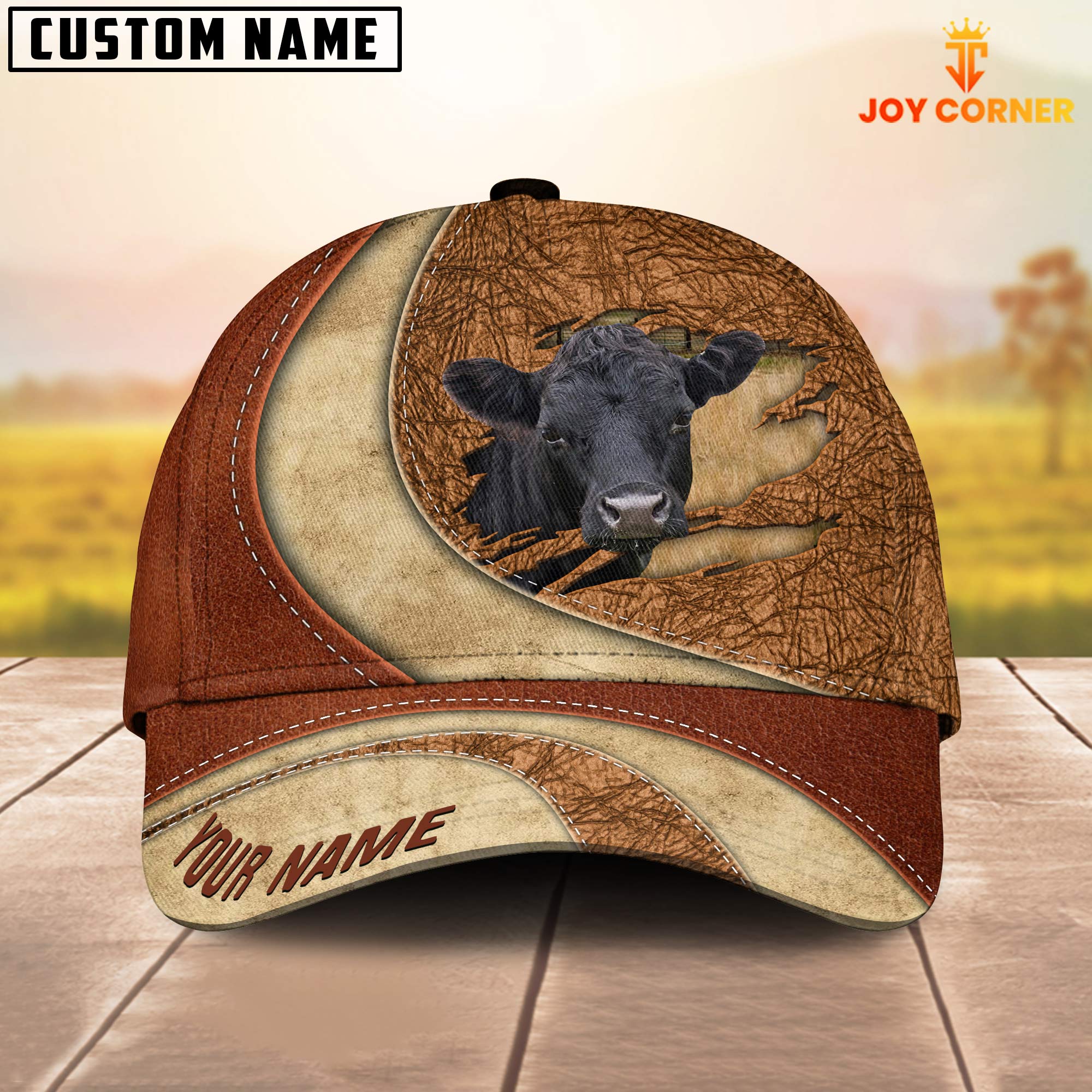 Joycorners Custom Name Dexter Torn Leather Pattern Classic Cap Trucker Hats Custom Hats Gifts For Men & Women