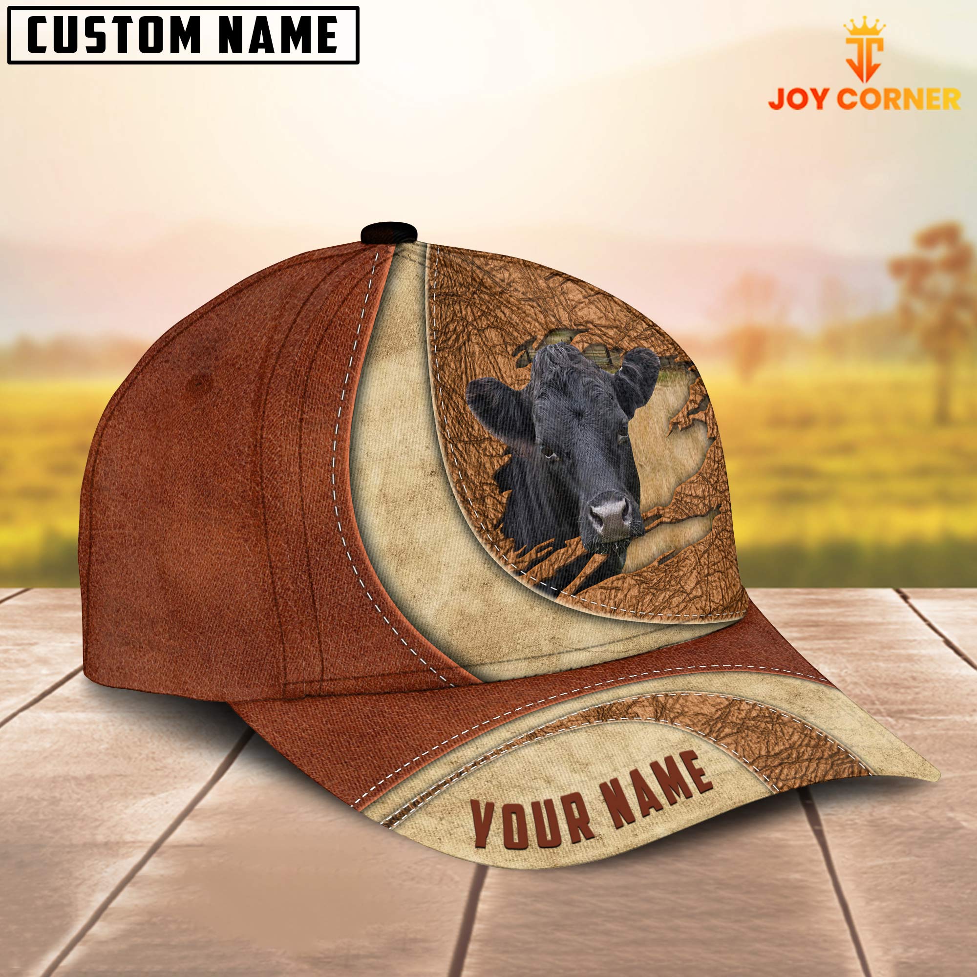Joycorners Custom Name Dexter Torn Leather Pattern Classic Cap Trucker Hats Custom Hats Gifts For Men & Women
