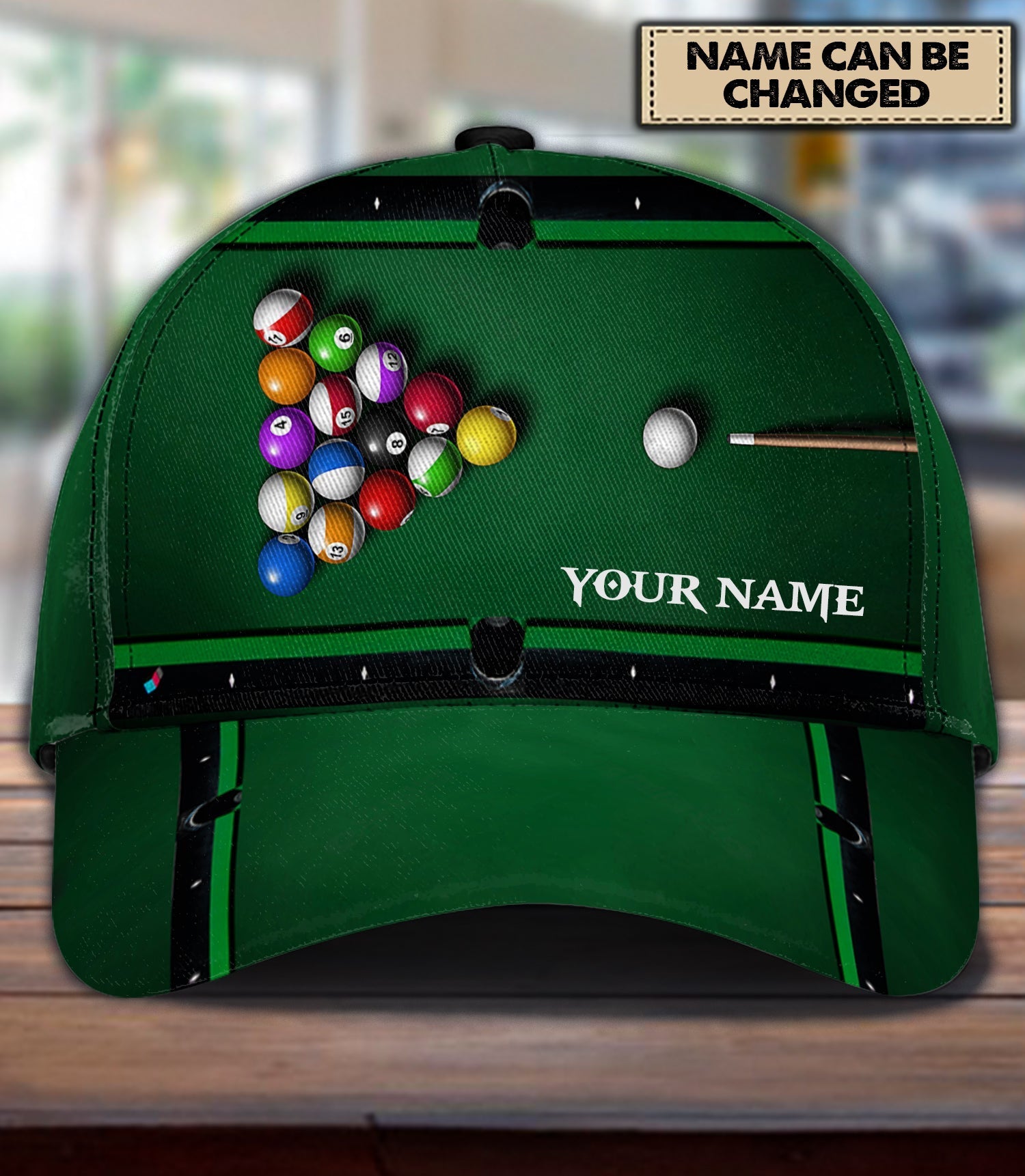 Joycorners Personalized Name Billiard Classic Cap Trucker Hats Custom Hats Gifts For Men & Women