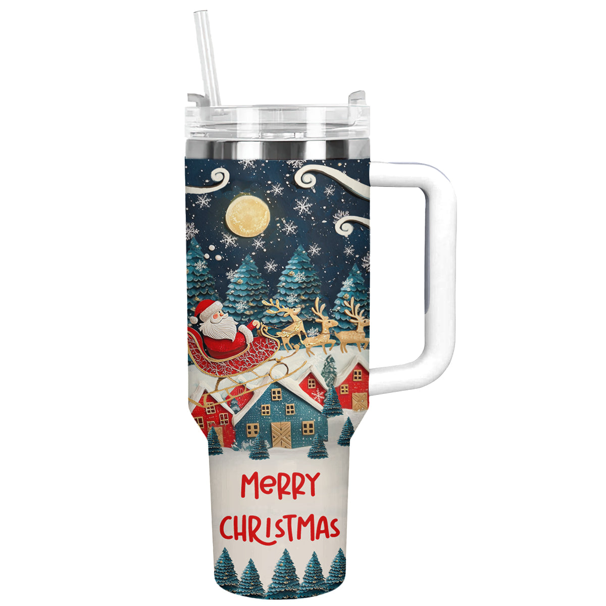 Joyful Christmas Santa Custom Stanley Cup 40 oz 30 oz Tumbler With HandleTVC2301496