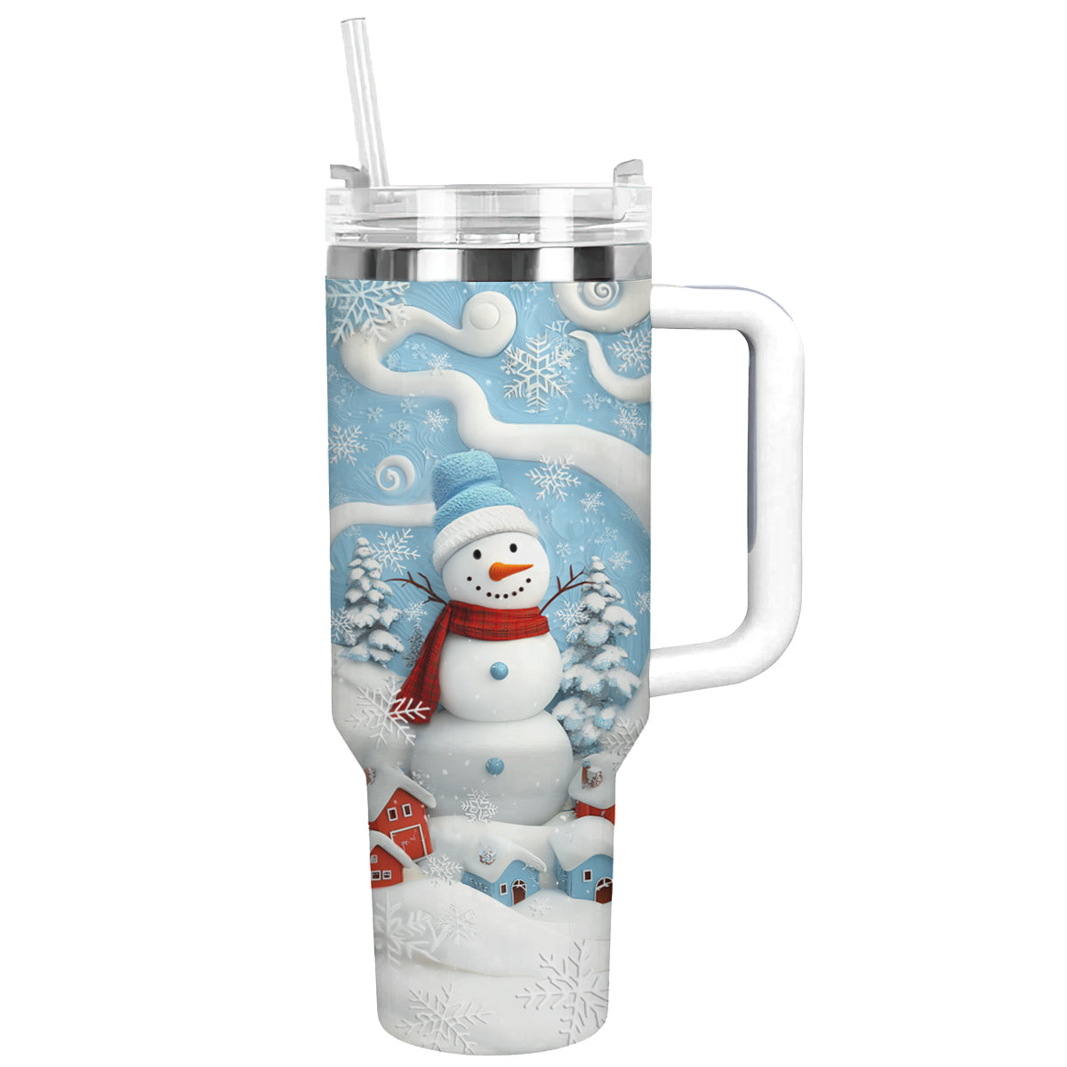 Joyful Winter Snowman Christmas Custom Stanley Cup 40 oz 30 oz Tumbler With HandleTVC2301491