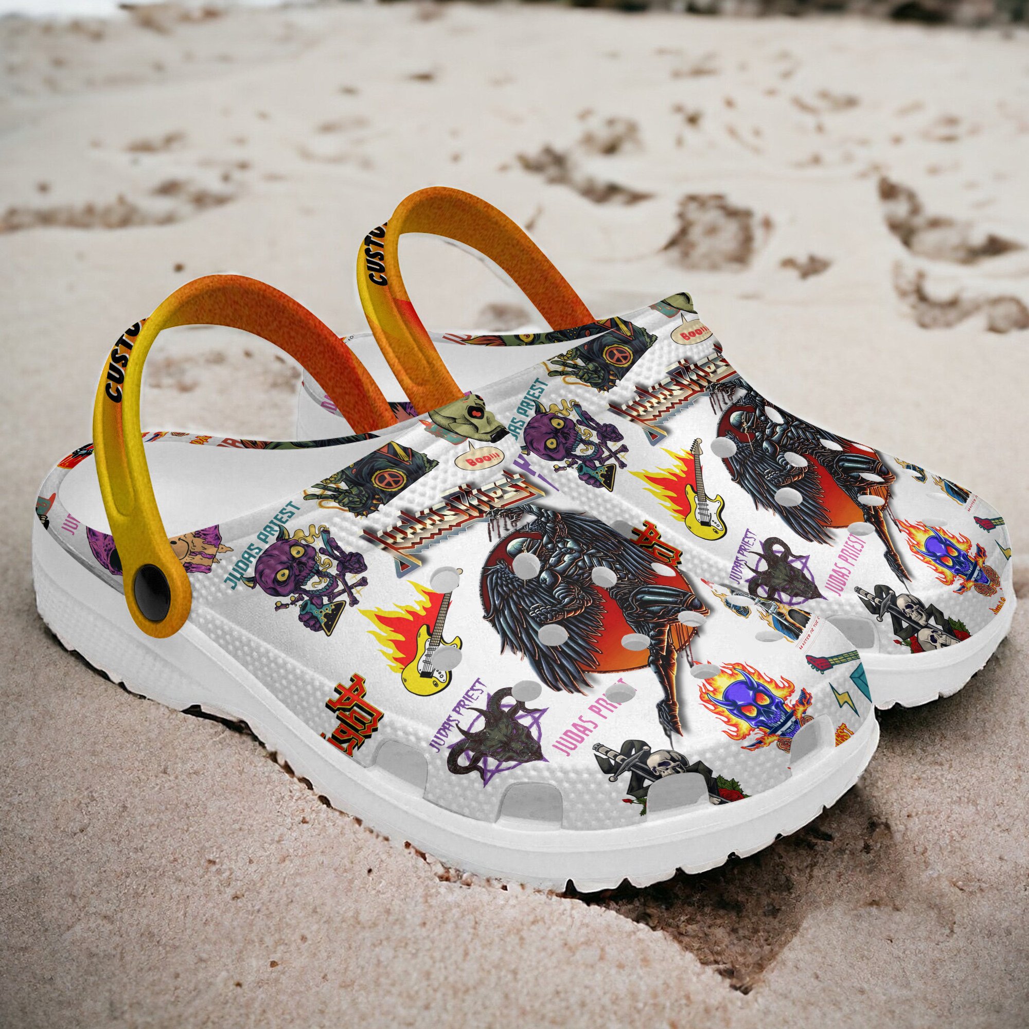 Judas Priest Band Music Crocs Crocband Clogs Shoes Comfortable For Men Women and Kids - Image 2