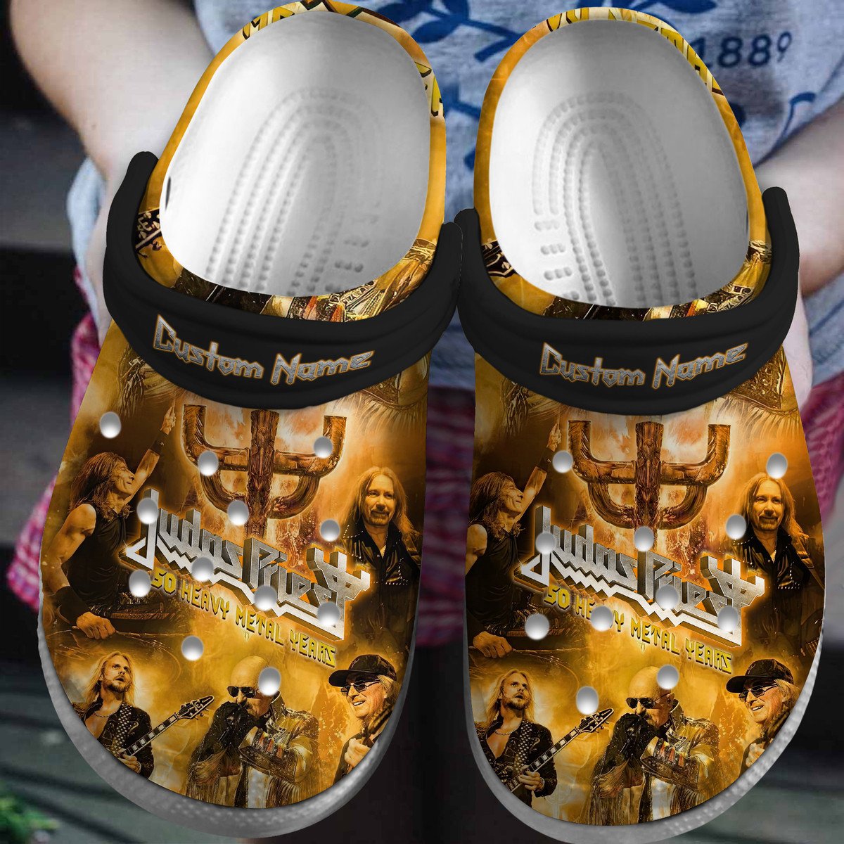 Judas Priest Band Music Crocs Crocband Clogs Shoes Comfortable For Men Women and Kids
