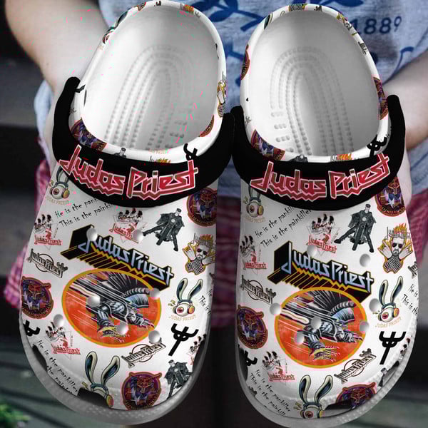 Judas Priest Music Crocs Crocband Clogs Shoes Comfortable For Men Women and Kids
