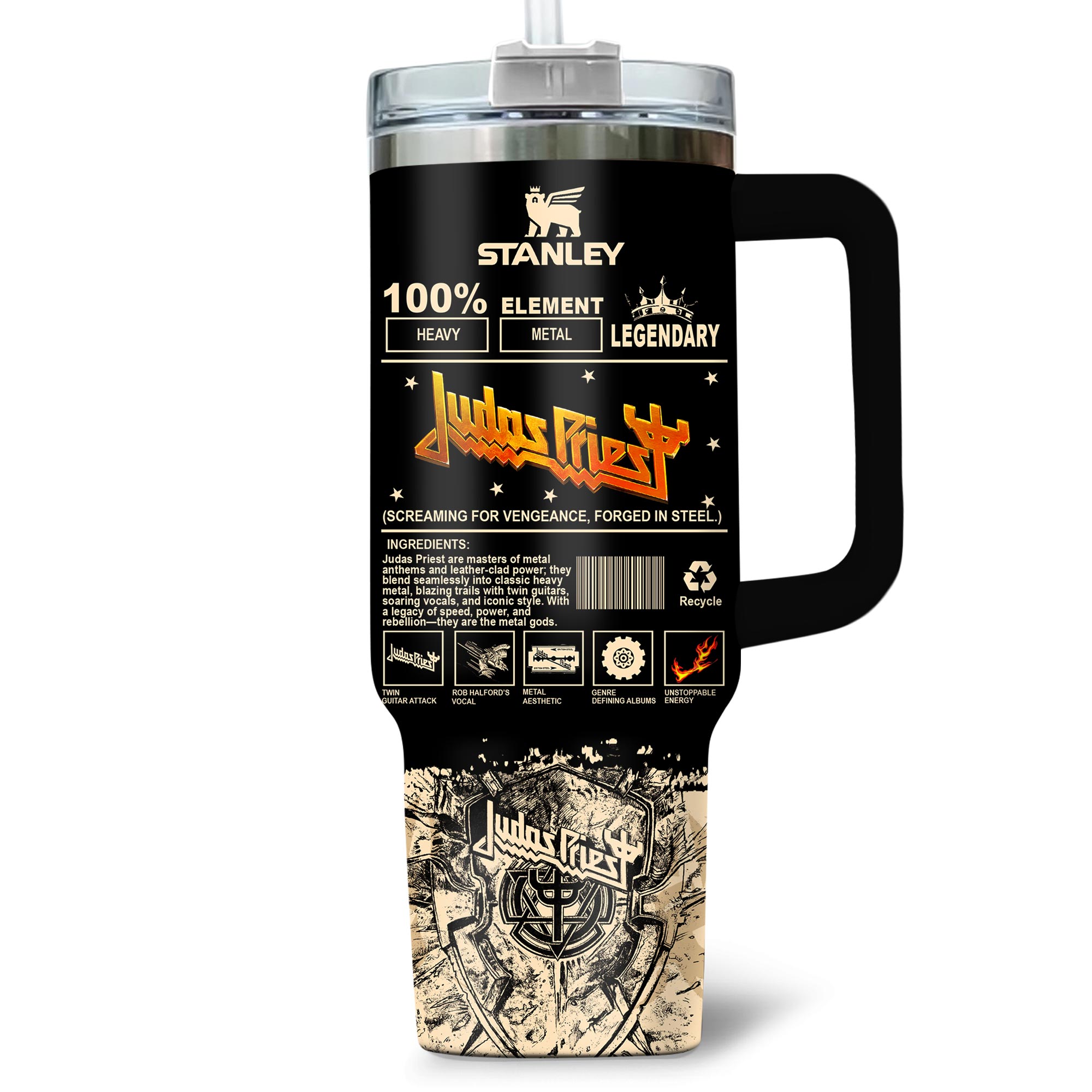 Judas Priest Music Custom Stanley Cup 40 oz 30 oz Tumbler With HandleTVC2301176 - Image 3