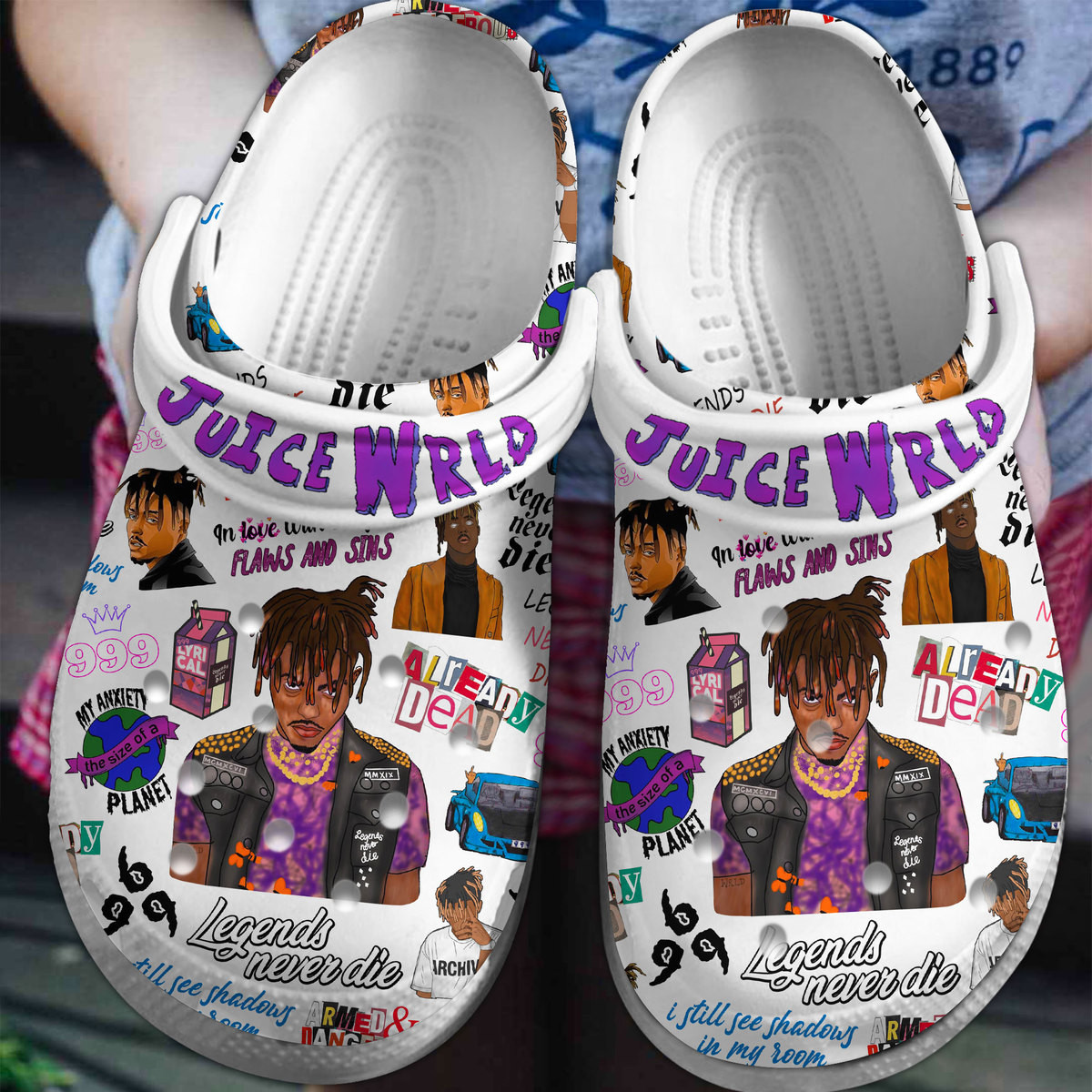 Juice Wrld Music Crocs Crocband Clogs Shoes Comfortable For Men Women and Kids