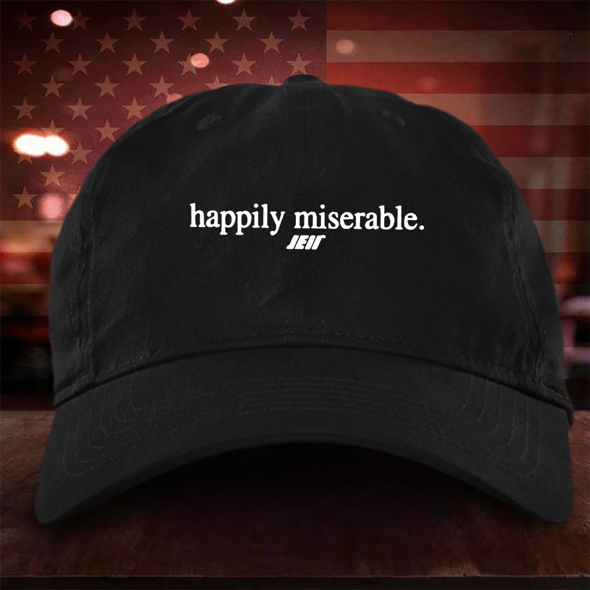 Julian Edelman Happily Miserable Hat For Baseball Lovers Trucker Hats Custom Hats Gifts For Men & Women