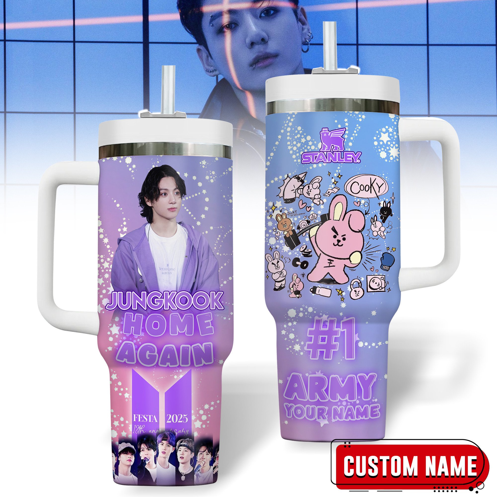 Jungkook BTS Music Custom Stanley Cup 40 oz 30 oz Tumbler With HandleTVC2301180