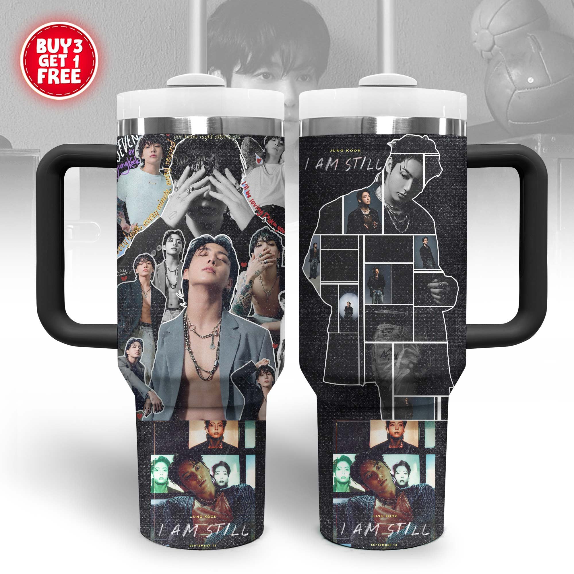 Jungkook BTS Music Custom Stanley Cup 40 oz 30 oz Tumbler With HandleTVC2301328