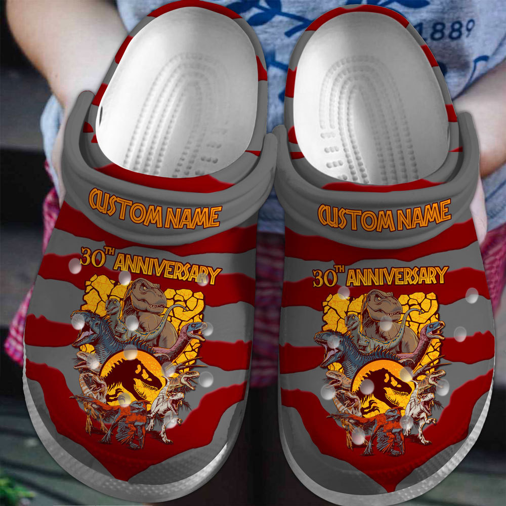 Jurassic Park 30th Anniversary Movie Crocs Crocband Clogs Shoes Comfortable For Men Women and Kids